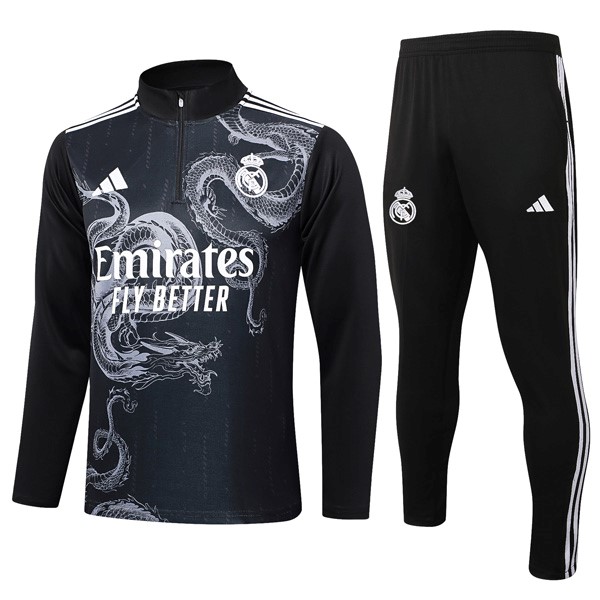 Sudadera De Training Real Madrid 2024-25 Negro Gris